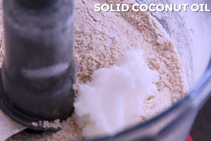 Add solid coconut oil and pulse to combine.