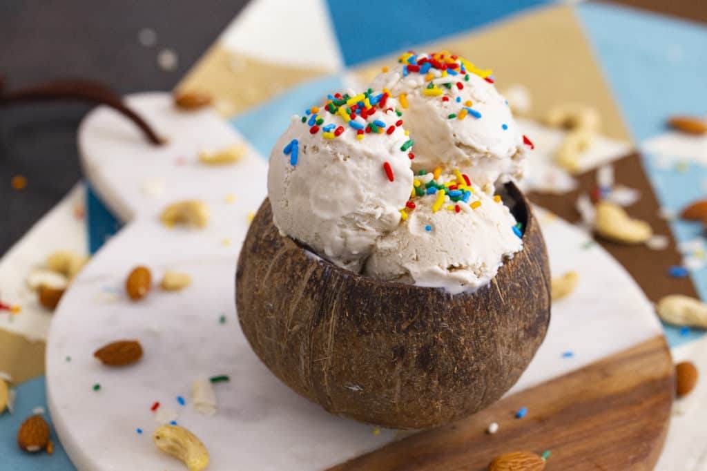 No Churn Vegan Coconut Ice Cream