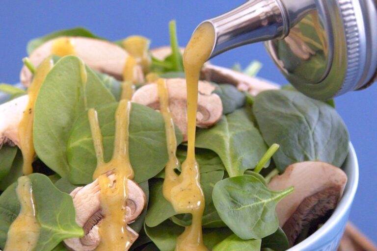 Serve honey Dijon mustard dressing over salad greens and enjoy