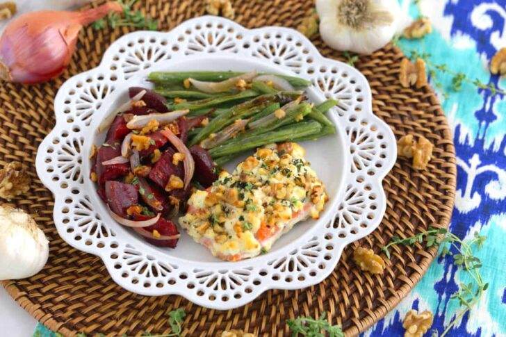 Honey Walnut Baked Salmon