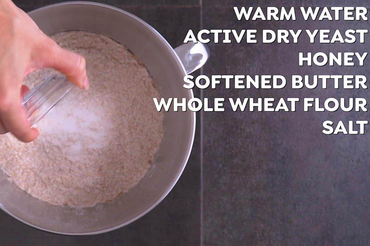 Add remaining whole wheat bread ingredients to bowl.