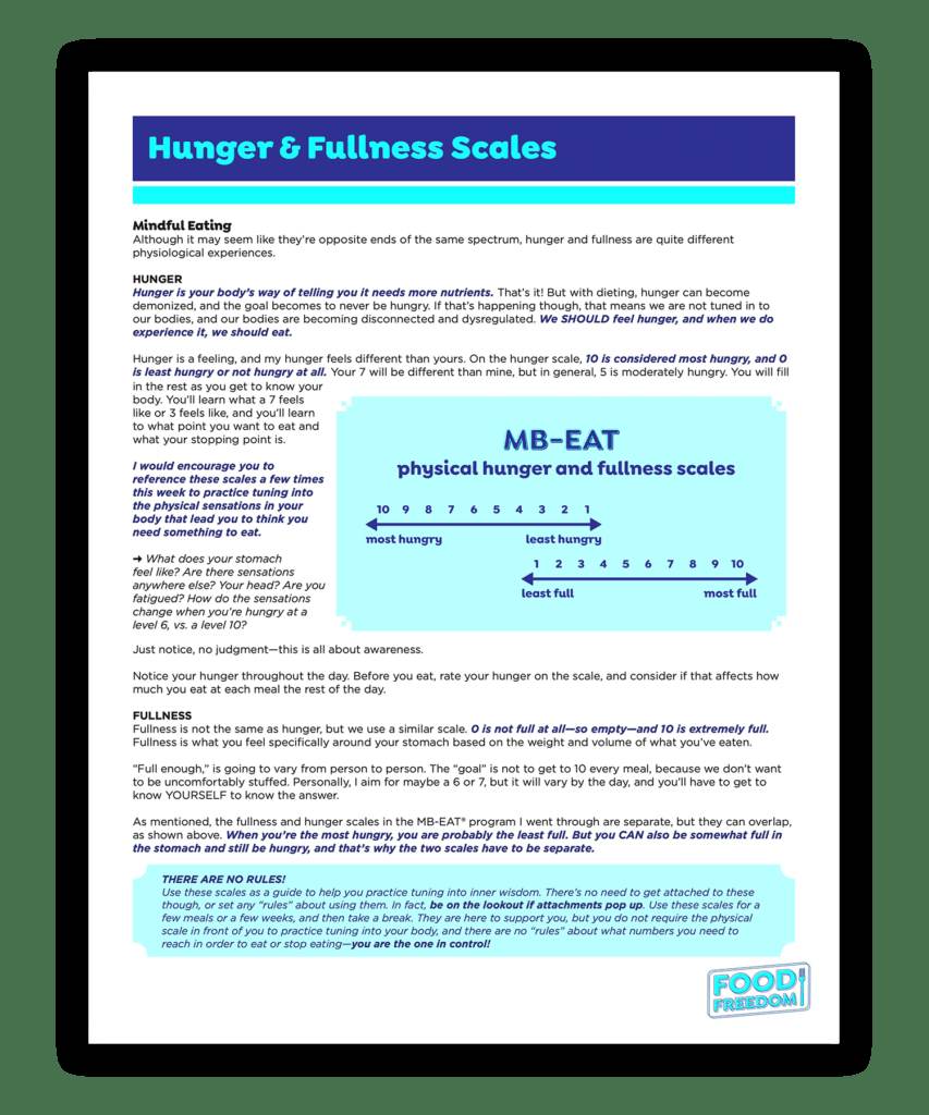 MB-EAT Hunger & Fullness Scales PDF