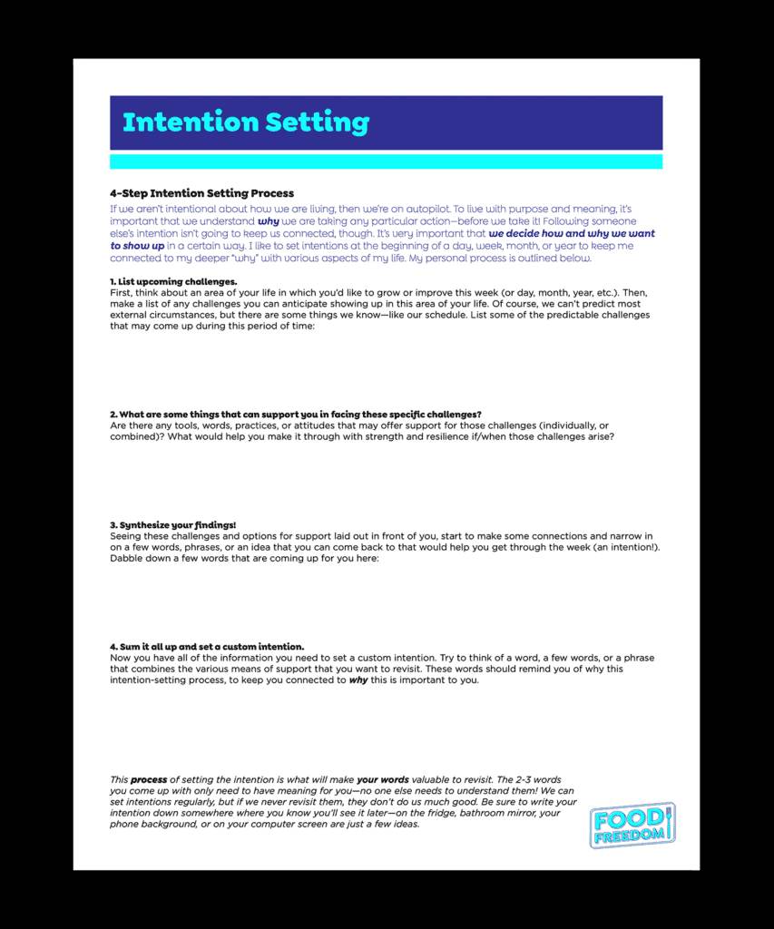 Intention Setting PDF