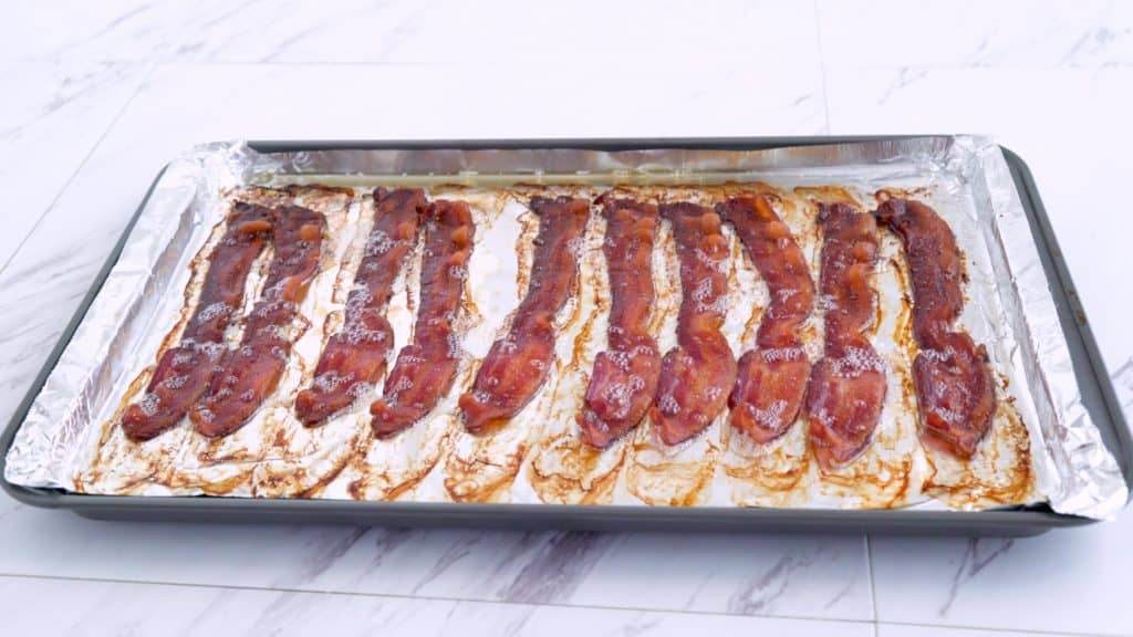 Bacon in the oven, oven baked bacon, bacon in oven temp, freezing cooked bacon, keto breakfast recipes, keto breakfast meal prep