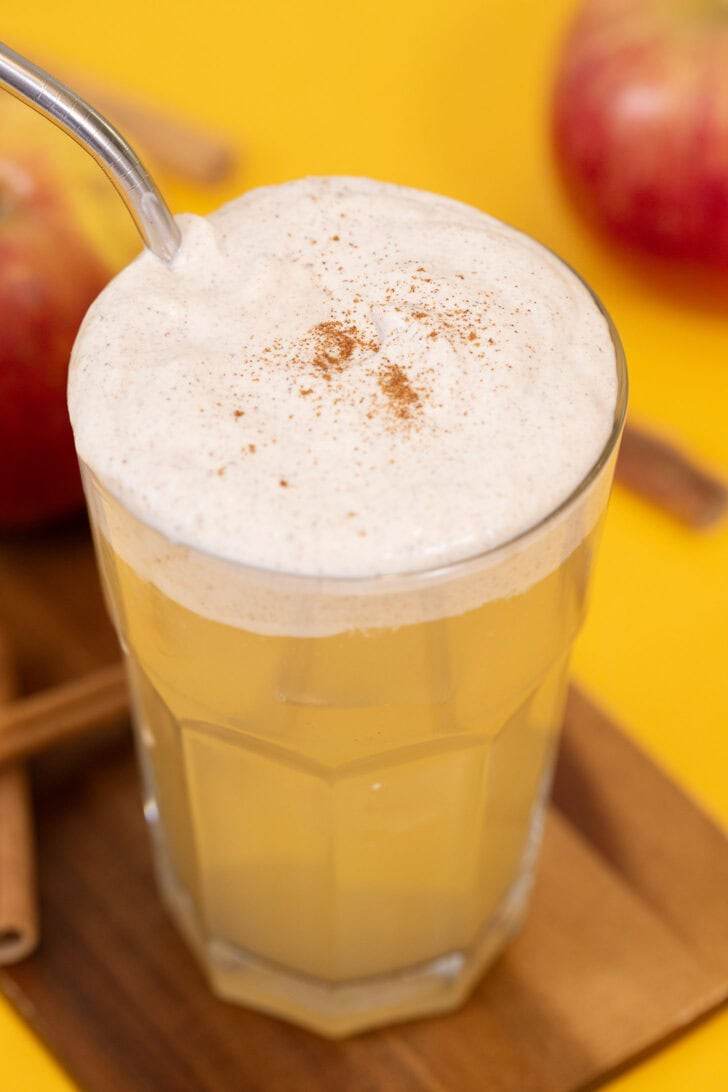 Iced Apple Cider with Cinnamon Cold Foam