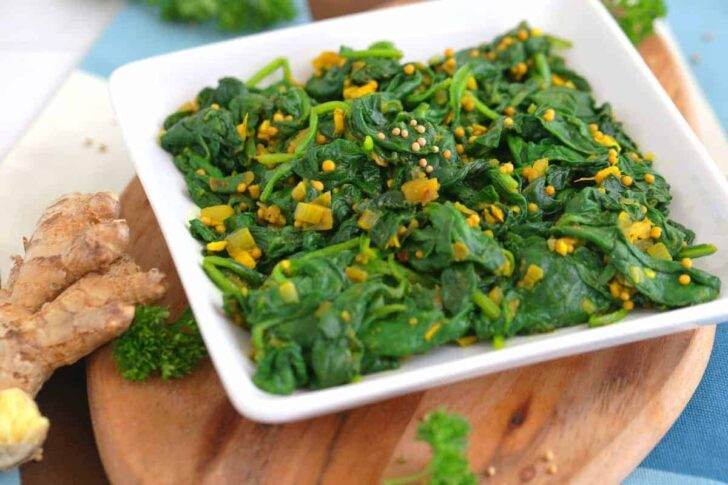 Indian Spiced Sauteed Spinach