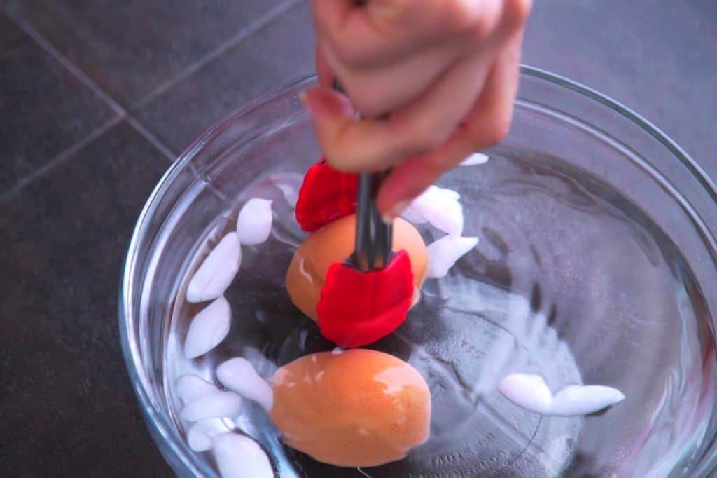 Transfer to Ice Bath for Easy Peel Hack