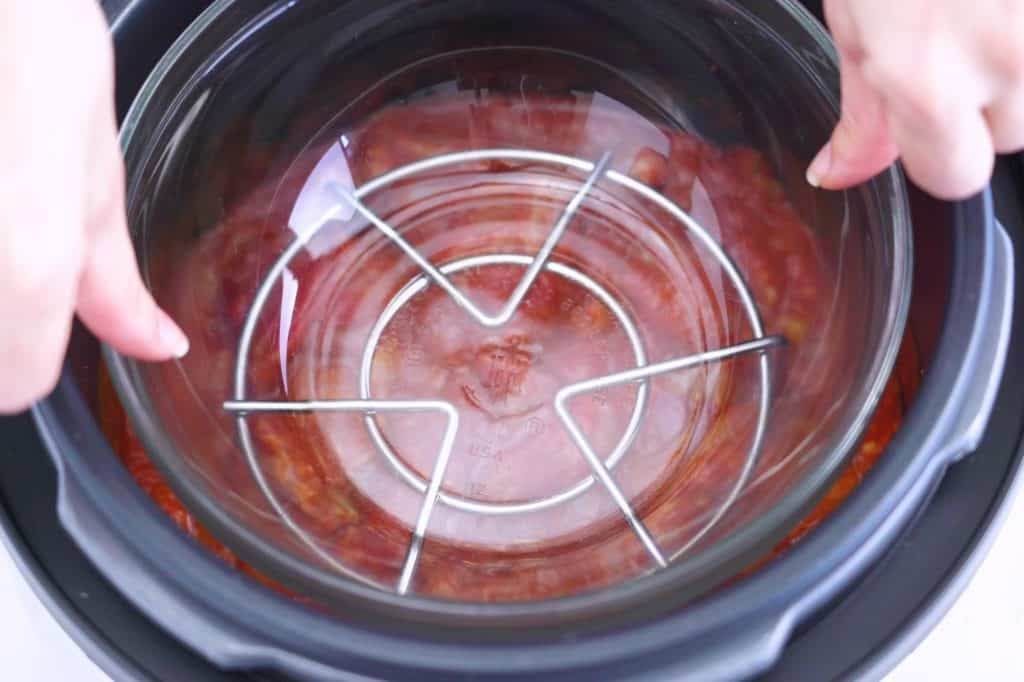 How to use instant pot steam rack, chicken and rice instant pot, instant pot meals, healthy pressure cooker recipes, instant pot butter chicken coconut milk