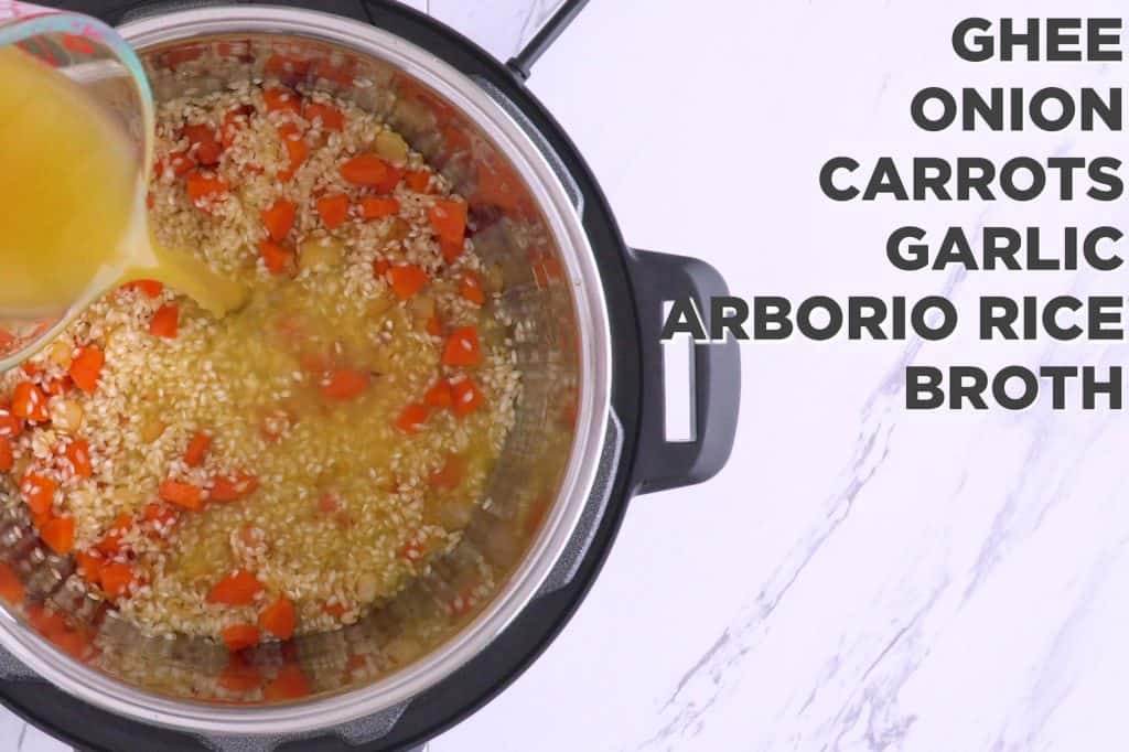 Instant Pot Risotto, vegetable risotto, pea risotto recipe, arborio rice recipe, instant pot recipes, instant pot dinners, best instant pot recipes, instant pot risotto peas, cooking arborio rice in the instant pot