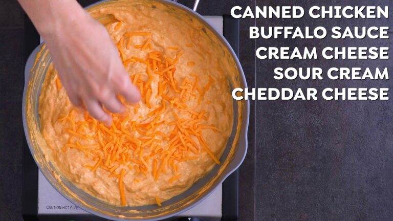 Mixing in cheddar cheese