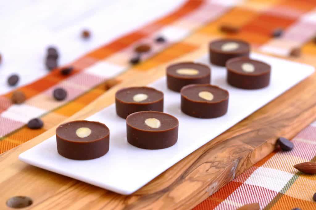 Salted Almond Chocolate Fat Bombs, best keto fat bomb recipes, easy fat bombs, chocolate fat bombs keto, almond joy fat bombs, ketogenic fat bombs, low carb chocolate fat bombs, fat bombs with coconut oil, sweet & savory fat bombs
