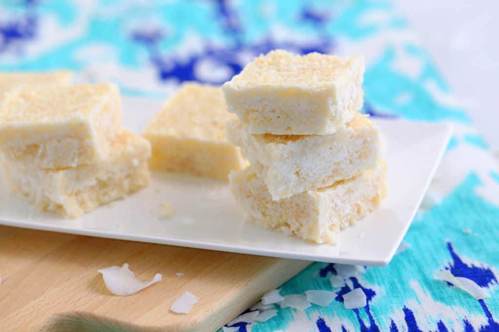 5 Ingredient Coconut Keto No Bake Dessert Bars