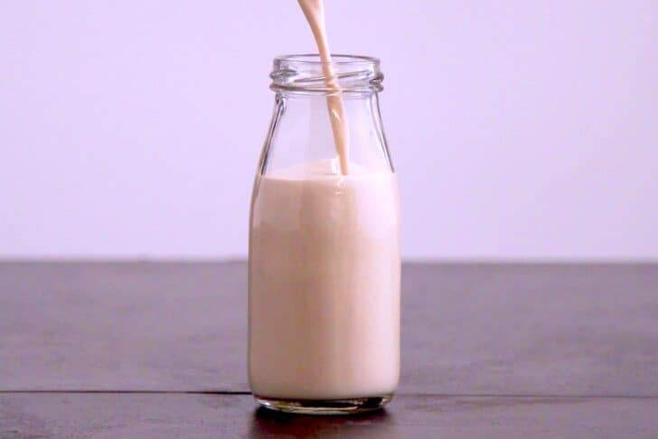 Pour homemade keto shake into glass of choice, serve, and enjoy!