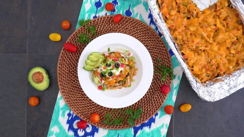 Keto Chicken Enchilada Casserole