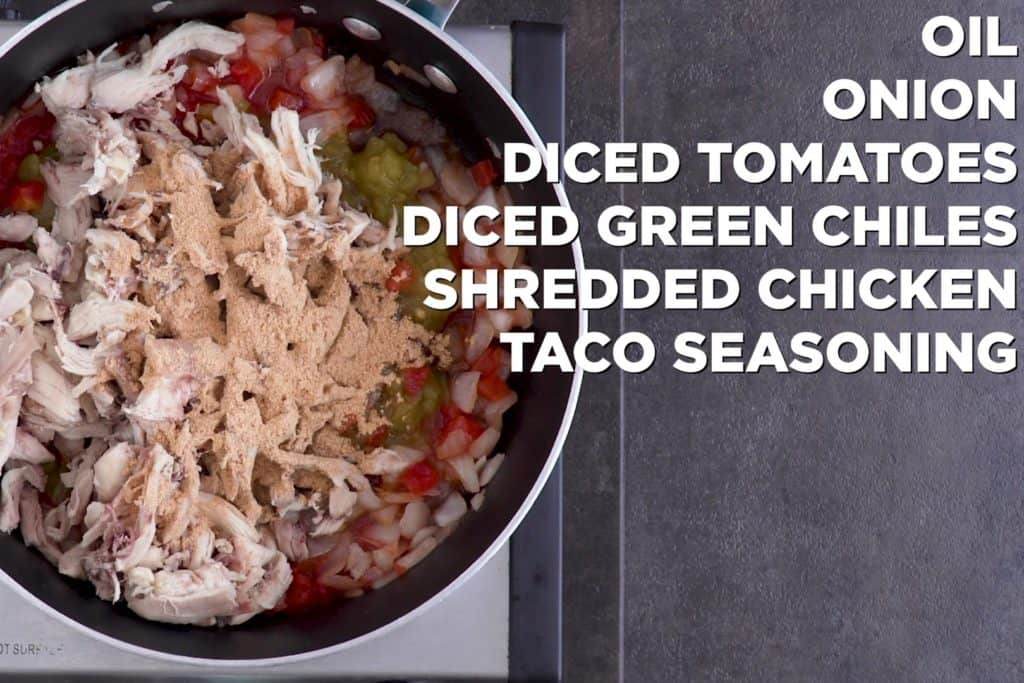 Low Carb Chicken Enchilada Casserole Meat Mixture