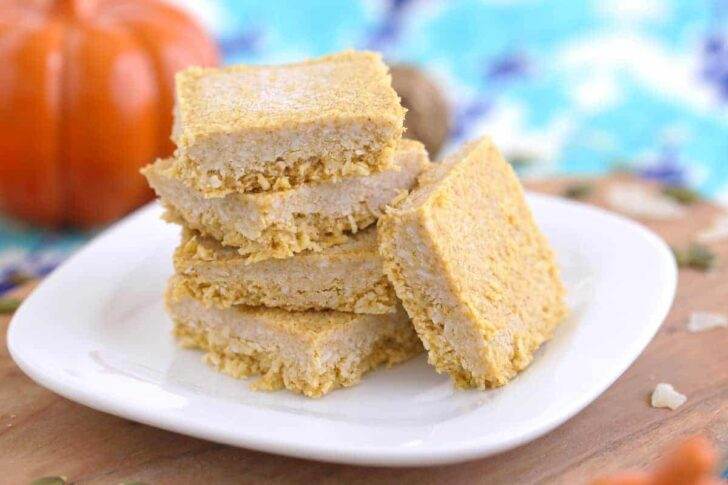 No Bake Pumpkin Coconut Bars