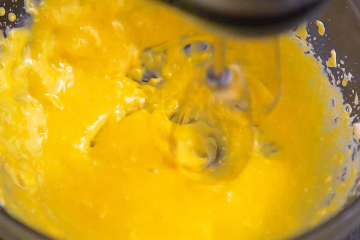 Beat with hand mixer until combined.
