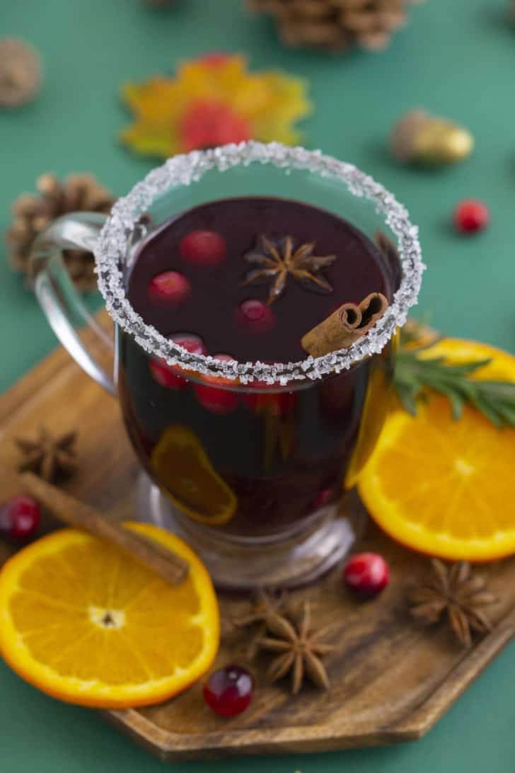 Non Alcoholic Mulled Wine Mocktail