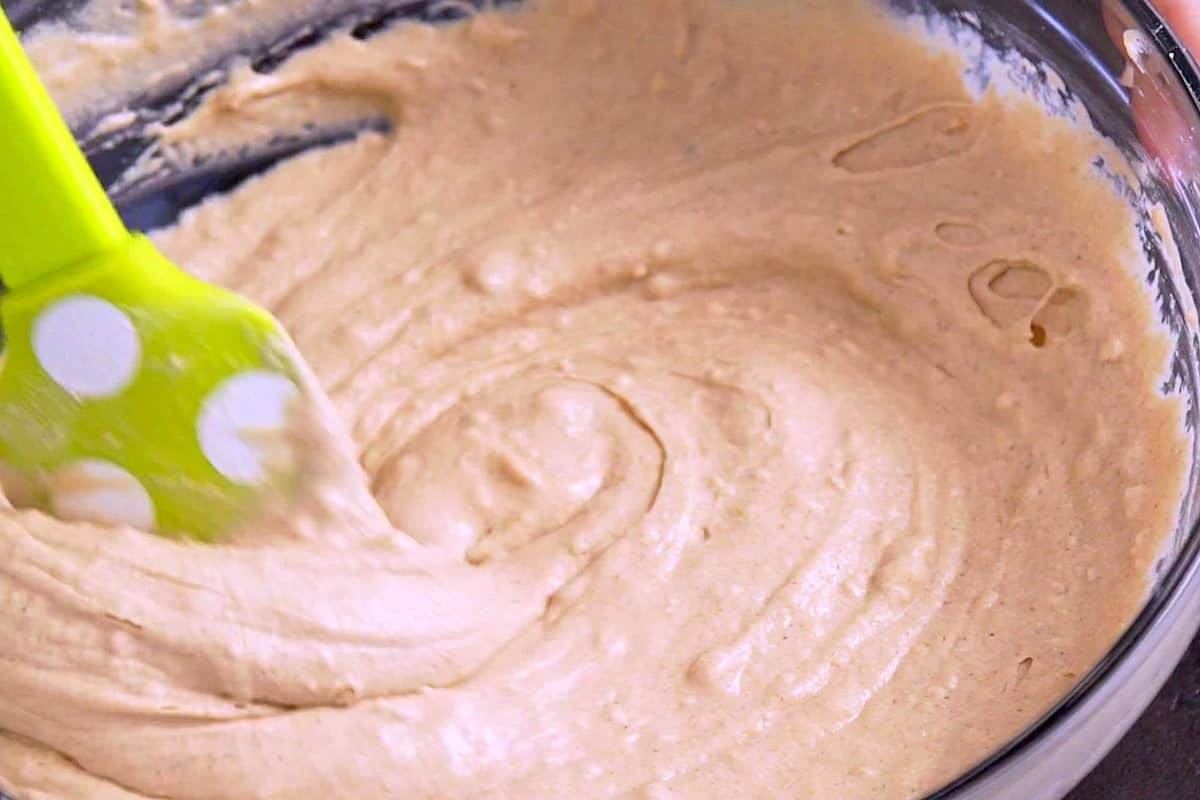 Stir the dry mixture into the wet mixture until integrated—don't overmix. It's okay if there are some small clumps.