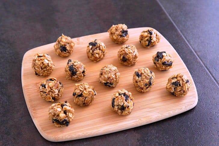 Portion mixture with a cookie scoop and roll into balls with your hands.