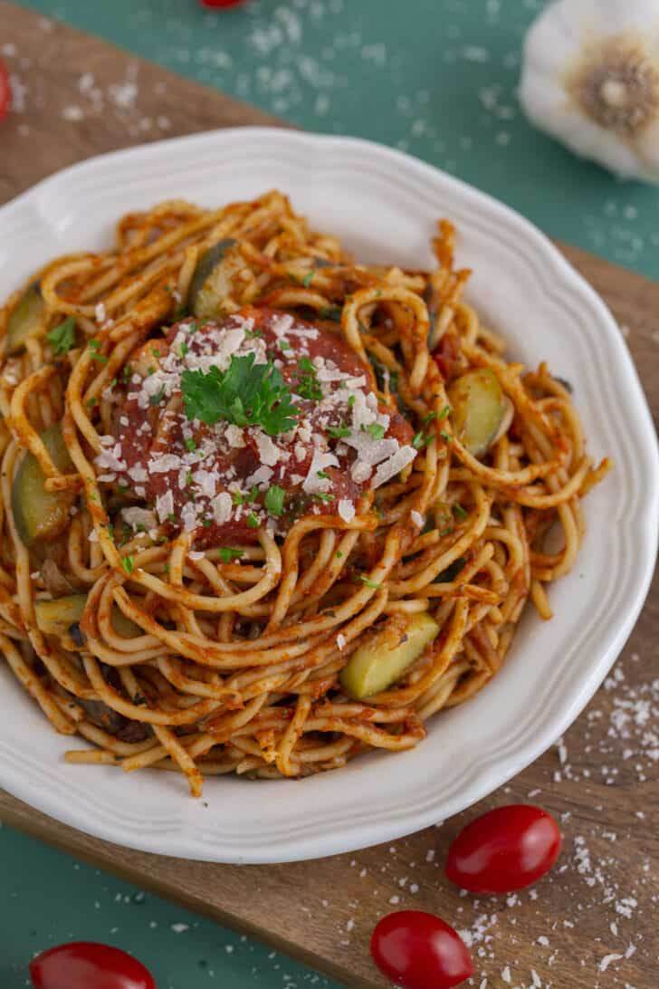 Vegetarian One Pot Spaghetti