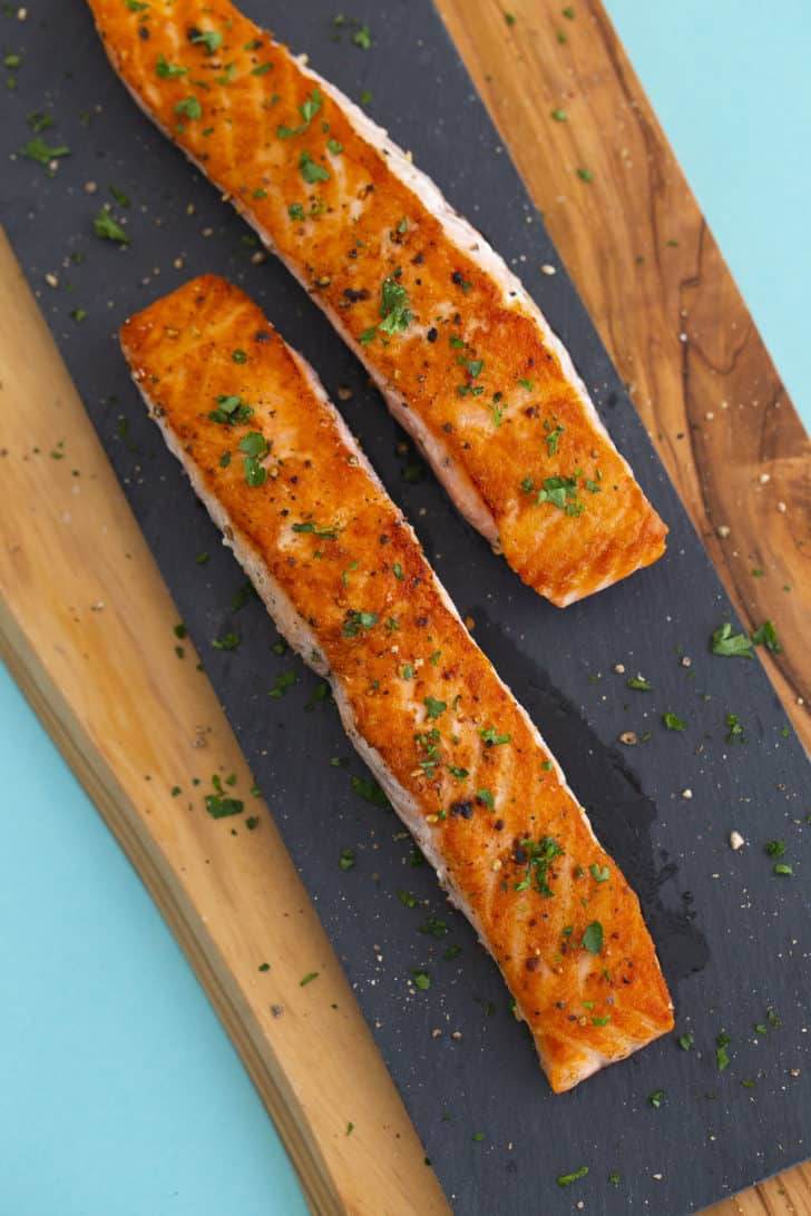 Pan Seared Salmon with Skin (or Without)