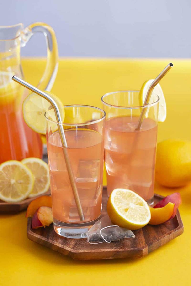Iced Peach Green Tea Lemonade Recipe