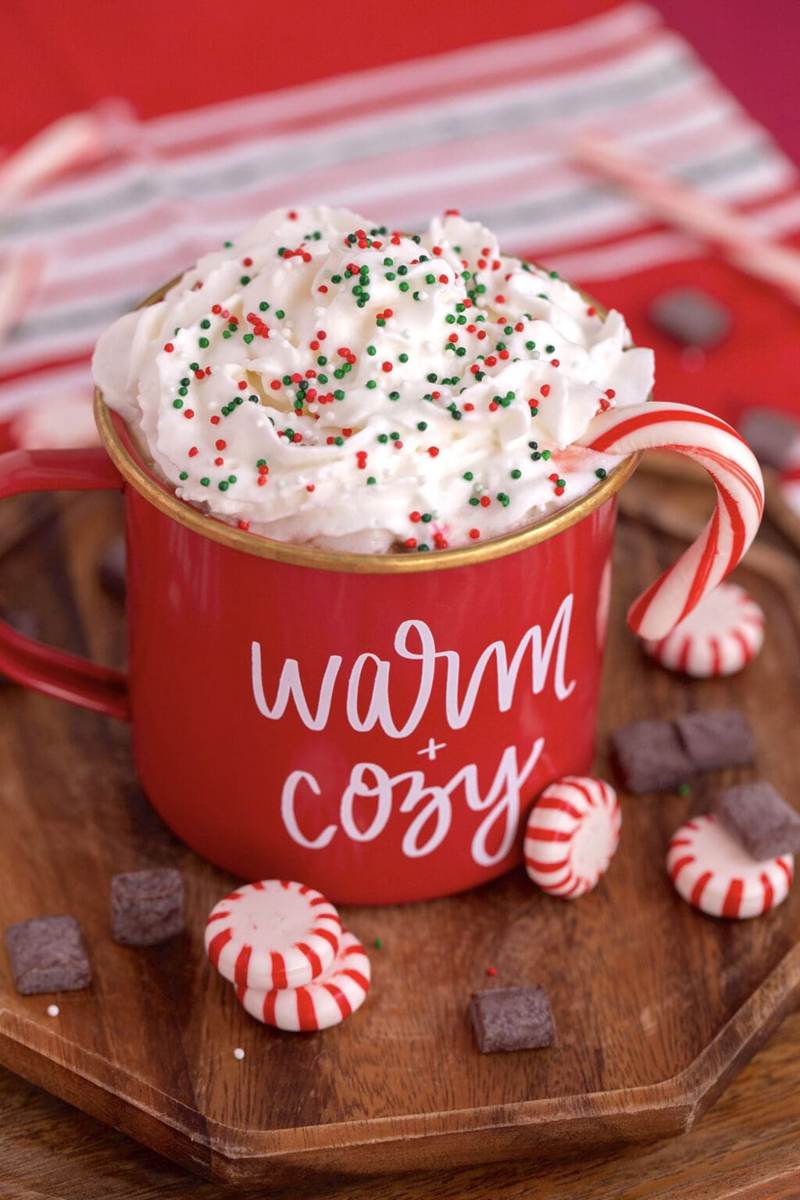 DIY Starbucks Hot Chocolate with Peppermint