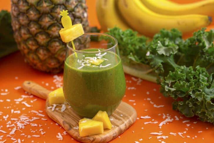Pineapple Kale Banana Smoothie