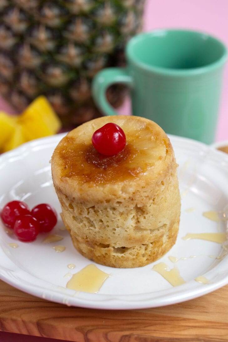 Healthy Pineapple Upside Down Mug Cake