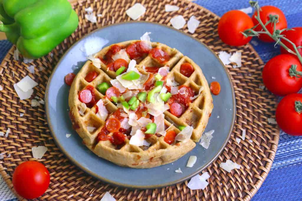 Gluten Free Pizza Waffles | Savory Waffle Recipe
