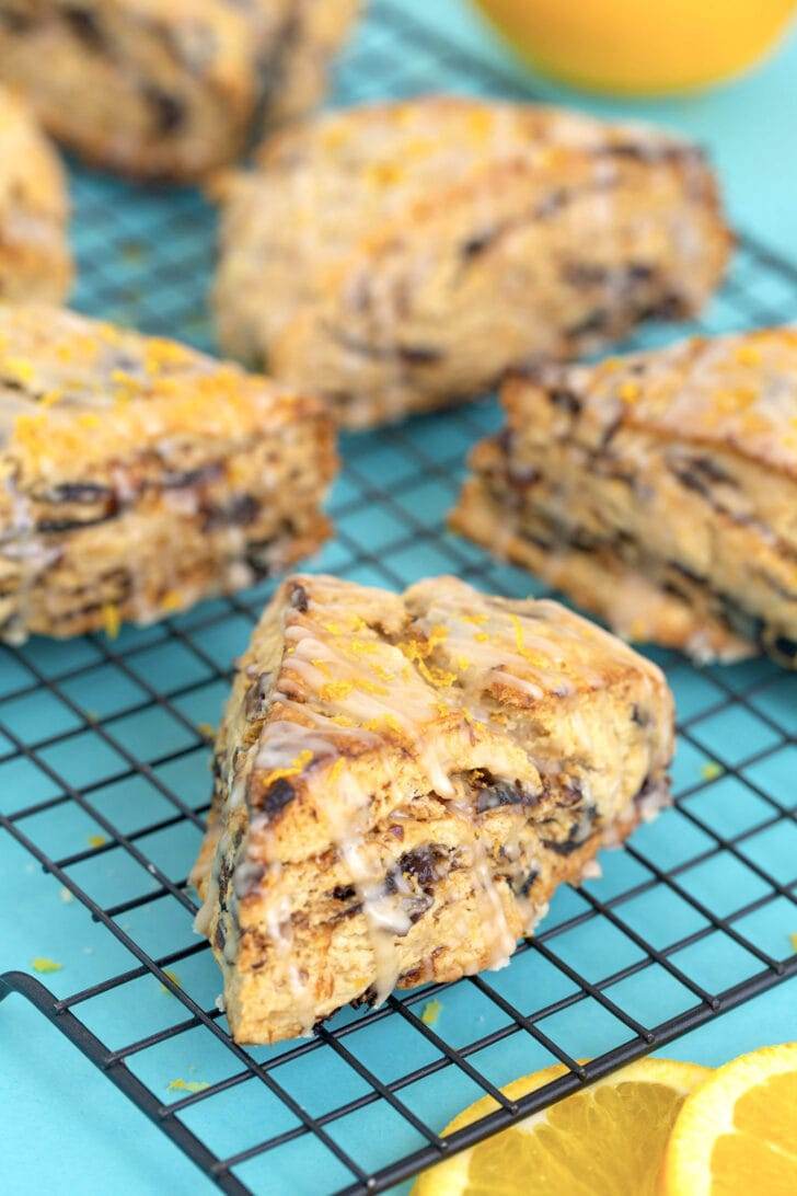 Prune & Orange Scones with Orange Glaze