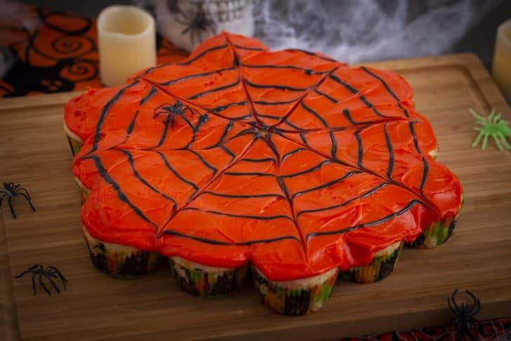 Spider Web Pull Apart Cupcake Cake