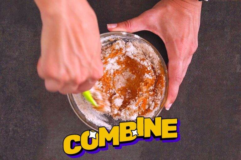 Add dry ingredients into wet mixture and stir to integrate.