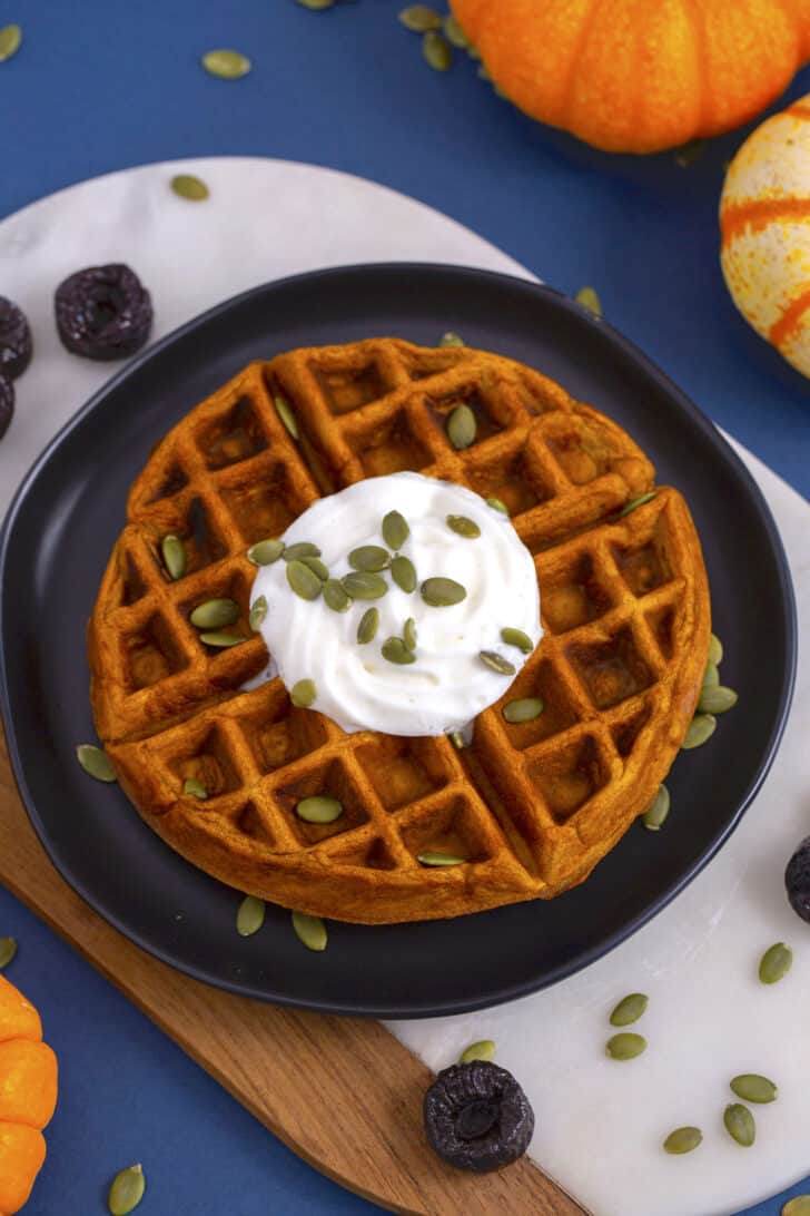 Easy Pumpkin Waffles