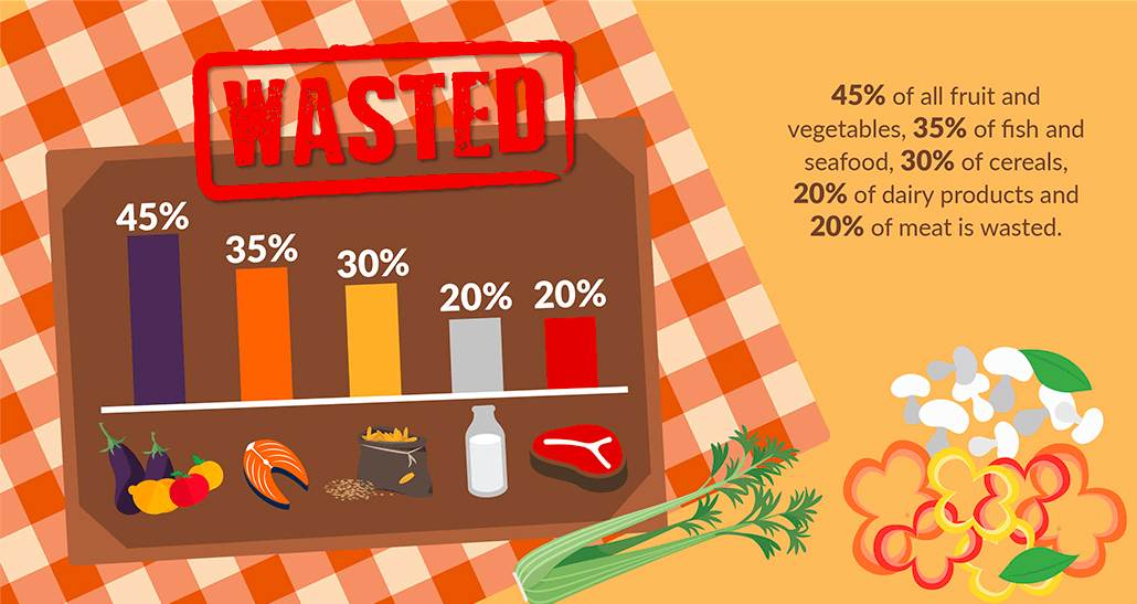 How Much Food Is Wasted, food waste facts, how much food is wasted in the us, reduce food waste
