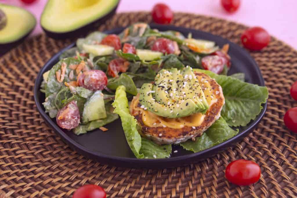 Simple Frozen Salmon Burger Meal