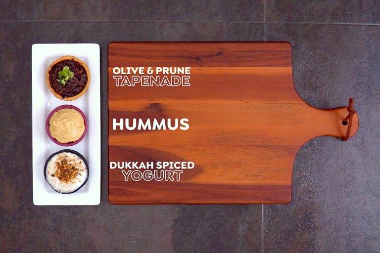 Arrange dip bowls on a separate plate.