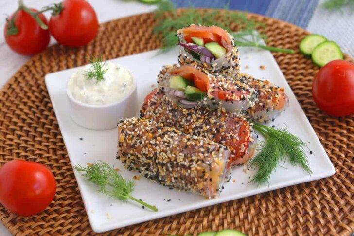 Smoked Salmon Summer Rolls