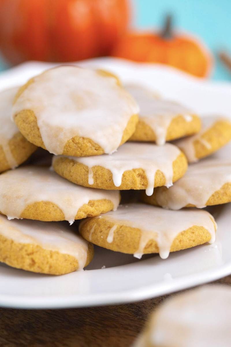Iced Pumpkin Cookies No Eggs