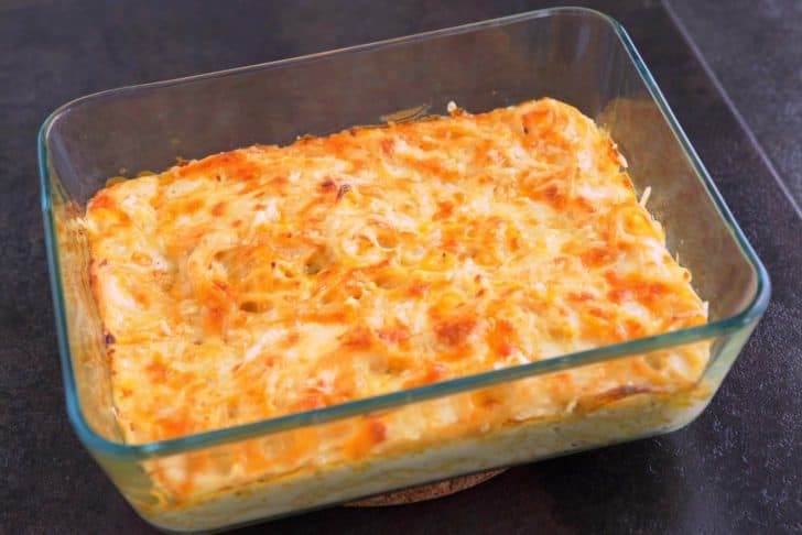 Baked Spaghetti Mac and Cheese Casserole