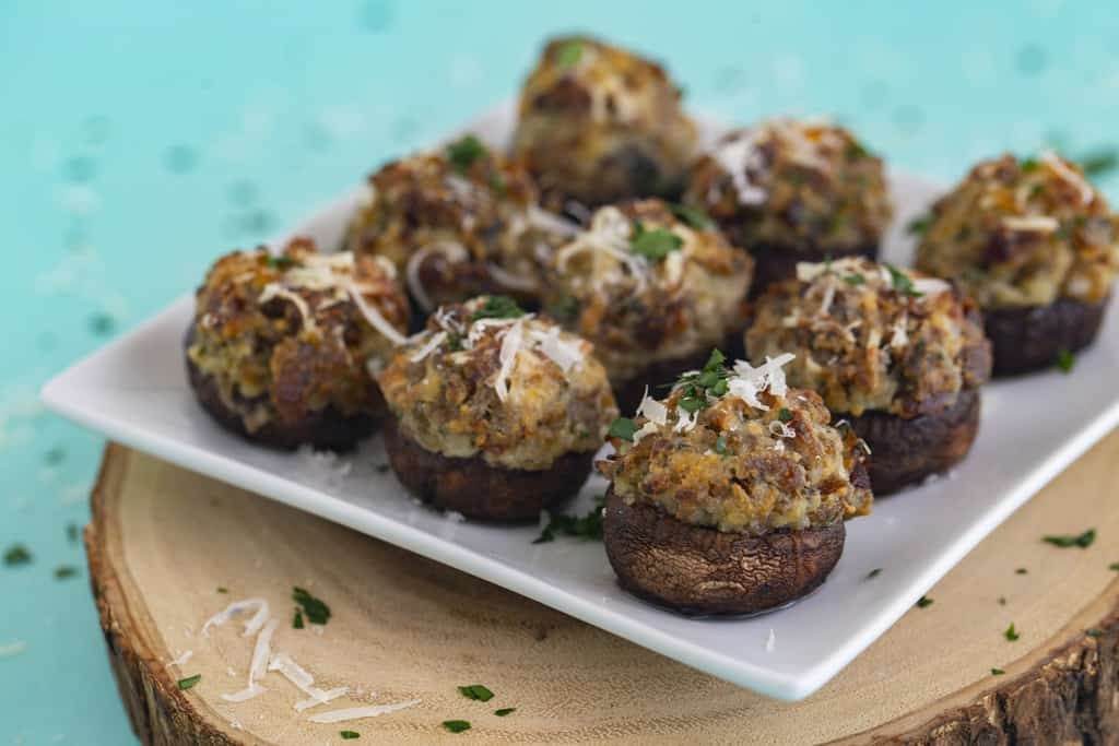 Air Fryer Stuffed Mushrooms