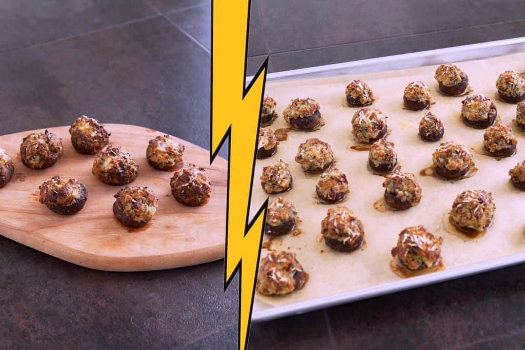 Oven vs Air Fryer Stuffed Mushrooms