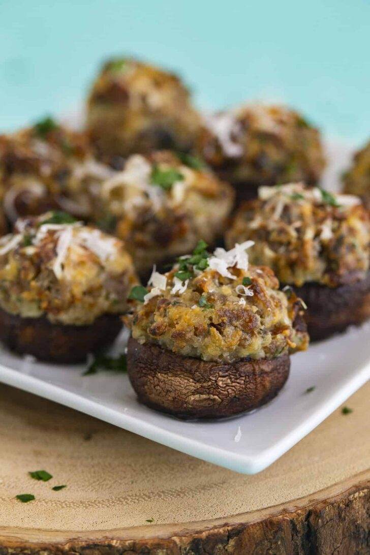 Stuffed Mushrooms in Air Fryer or Oven
