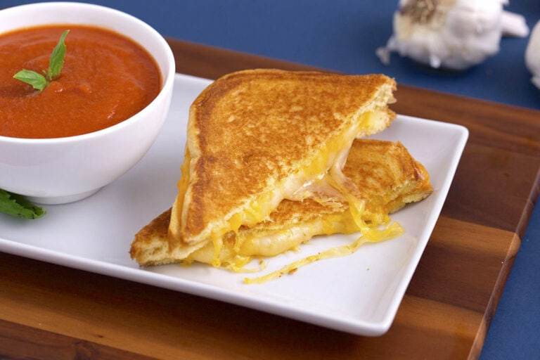 Cheddar and Gruyere Grilled Cheese on Brioche