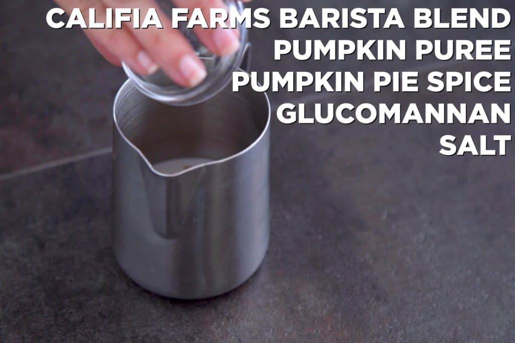 Vegan Keto Pumpkin Cream Cold Brew Foam Ingredients