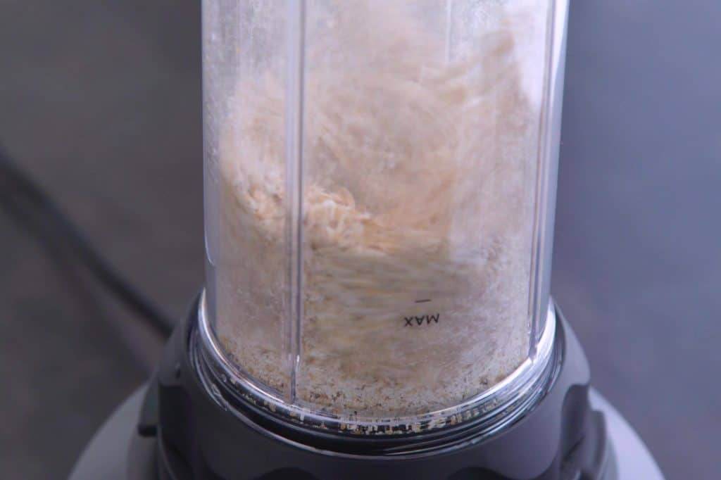 Blend oats into flour