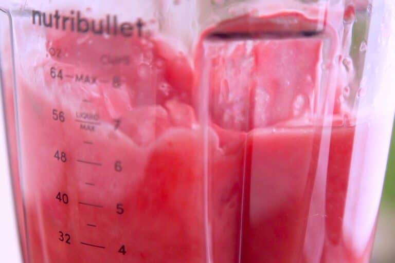 Blend watermelon, fresh mint, and a bit of lemonade for 1-2 minutes, until very smooth.
